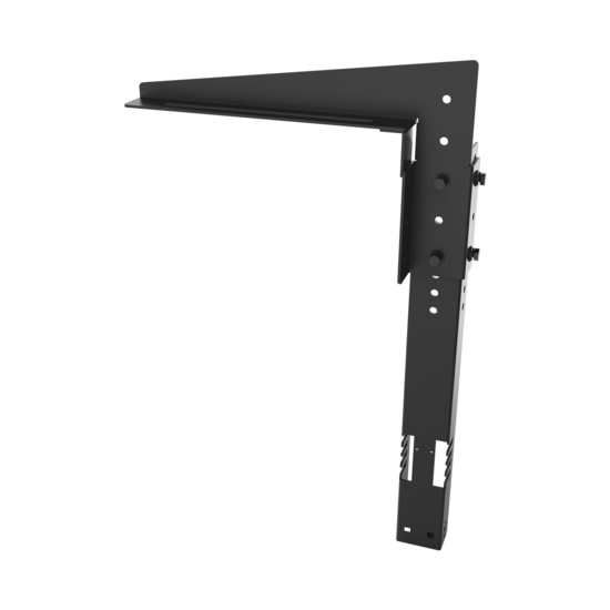 Assembled Outside Angled Away - Mighty Mo 20 Starline Busway Mounting Bracket, Black (MM20BUSMB12-B)