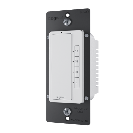 radiant 4-button countdown timer switch in white