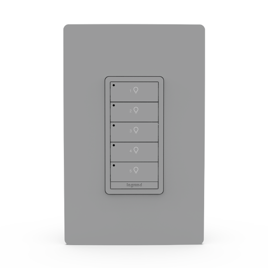 Grey Wattstopper PLUS 5 Button Switch