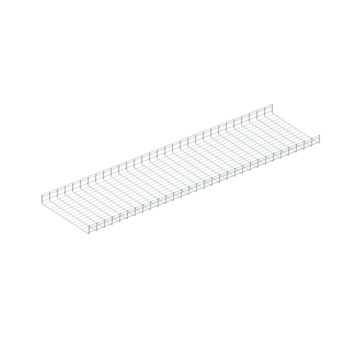 36-inch wire mesh cable tray CF105-750EZ for electrical cable management and routing, heavy-duty steel wire basket design with raised sides, ideal for commercial and industrial installations.