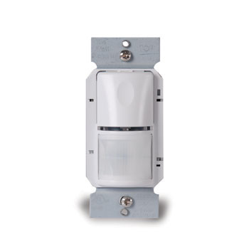 Front of PIR Wall Switch Occupancy Sensor, White