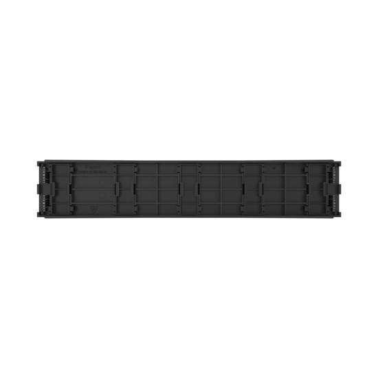 Assembled Back Straight - Mighty Mo Tool-Less Snap-In Horizontal Cable Manager - 2 RU, 19 in Wide, Black - 2 Pack (SHMT2RU2-B)