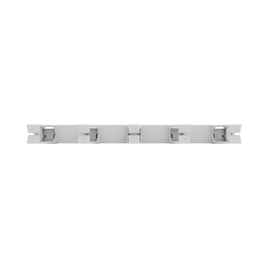 Assembled Front Straight - Mighty Mo Tool-Less Snap-In Horizontal Cable Manager - 1 RU, 19 in Wide, White - 2 Pack (SHMT1RU2-W)Mighty Mo Tool-Less Snap-In Horizontal Cable Manager - 1 RU, 19 in Wide, White - 2 Pack (SHMT1RU2-W)