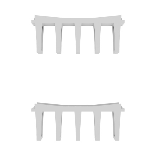 Assembled Top Straight - Mighty Mo Tool-Less Snap-In Horizontal Cable Manager - 2 RU, 19 in Wide, White - 2 Pack (SHMT2RU2-W)