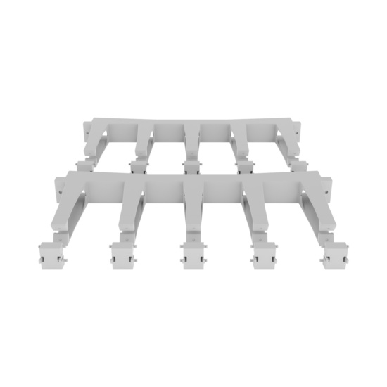 Disassembled Angled Front Straight - Mighty Mo Tool-Less Snap-In Horizontal Cable Manager - 1 RU, 19 in Wide, White - 2 Pack (SHMT1RU2-W)