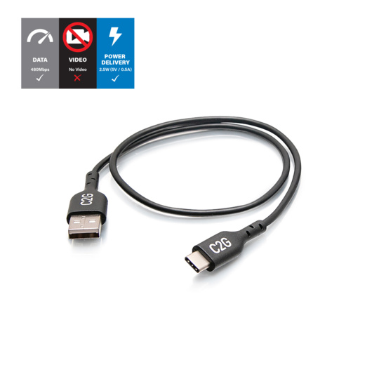 USB-C® Male to USB-A Male Cable - USB 2.0 (480Mbps)