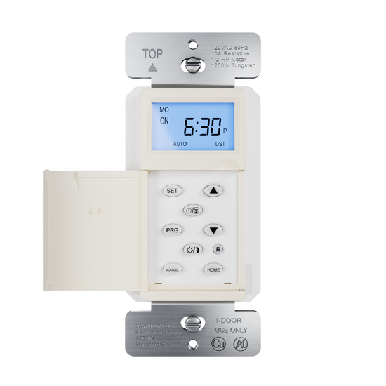 Programmable 24-hour Astronomic Timer, Light Almond