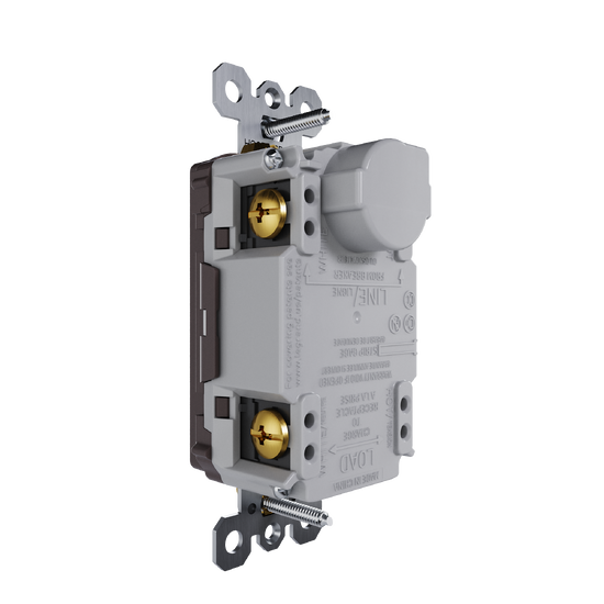 radiant® Tamper-Resistant Hospital Grade Dual Function 20A Duplex Self-Test AFCI/GFCI receptacle, Brown