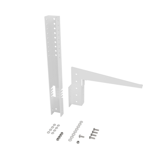 Disassembled Inside Straight Tilted Toward - Mighty Mo 20 Starline Busway Mounting Bracket, White (MM20BUSMB12-W)