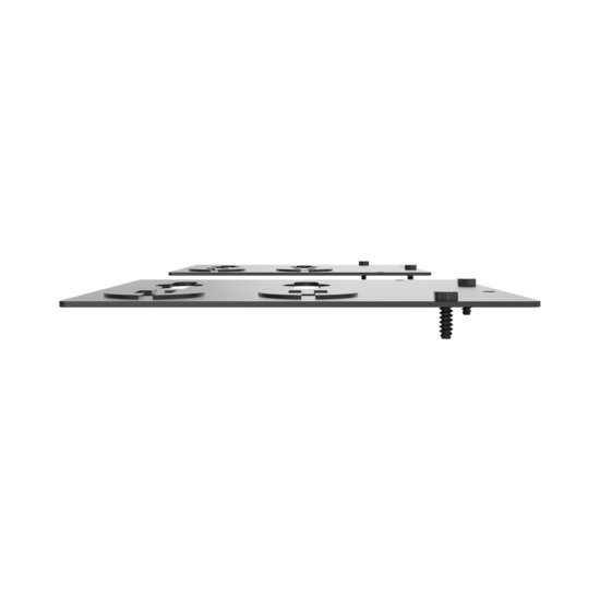 Assembled Straight Top/Bottom - Mighty Mo 20 PDU Mounting Brackets, Rack Mount, Flat, 2 Wide, Black (MM20PDUMBFT2W-B)