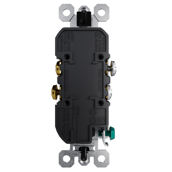 external pressure plated receptacle in gray