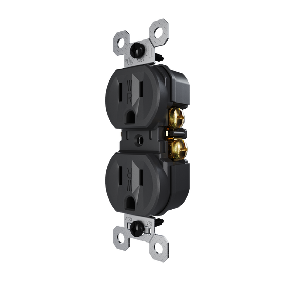 external pressure plated receptacle in black