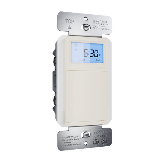 Programmable 24-hour Astronomic Timer, Light Almond