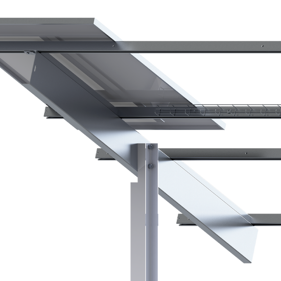 Wire Mesh CFG, a G shaped tray, shown in detail on white background.