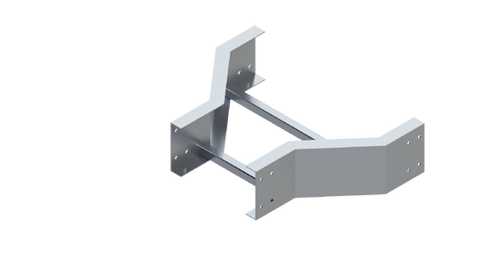 Rendering of ladder tray straight horizontal reducer fitting