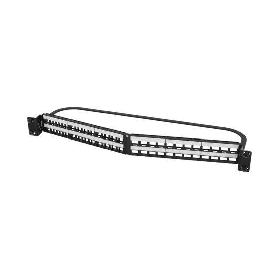 SPAKHDU48 Black Keystone Angeled HD Panel With CM Bar Right Down View