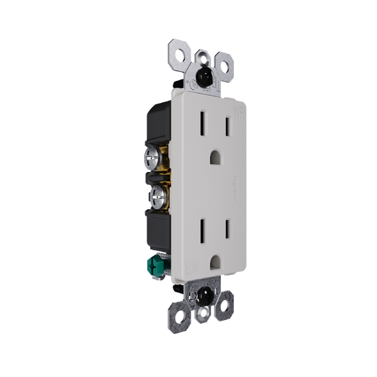 external pressure plated receptacle in gray