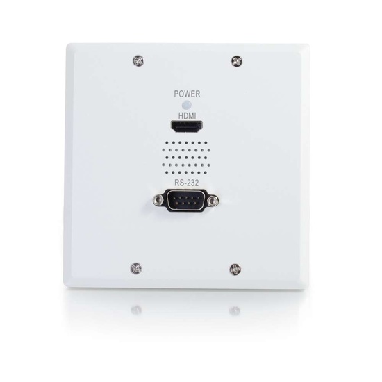 HDMIÂ® HDBaseT and Serial RS232 over Cat5 Extender Double Gang Wall Plate Receiver