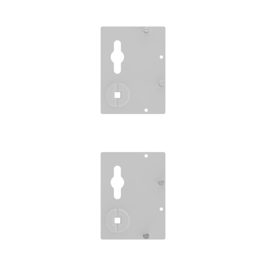 Assembled Straight Front - Mighty Mo 20 PDU Mounting Brackets, Rack Mount, Flat, 1 Wide, White (MM20PDUMBFT1W-W)