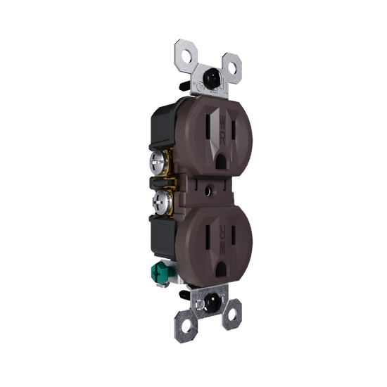 external pressure plated receptacle in brown
