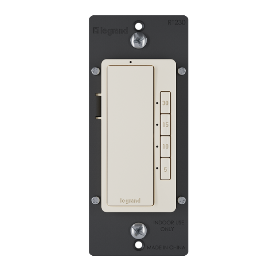 radiant 4-button countdown timer switch in light almond