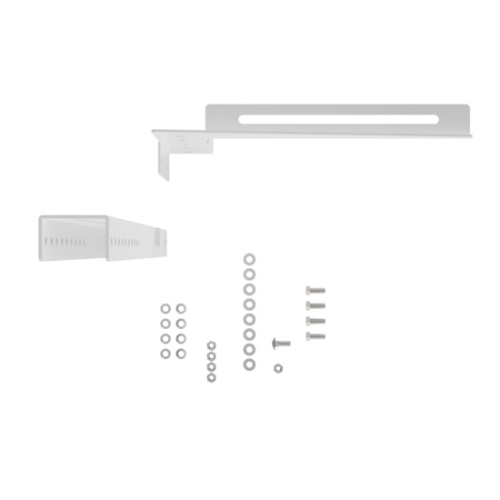Disassembled Top - Mighty Mo 20 Starline Busway Mounting Bracket, White (MM20BUSMB12-W)