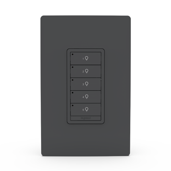 Black Wattstopper PLUS 5 Button Switch