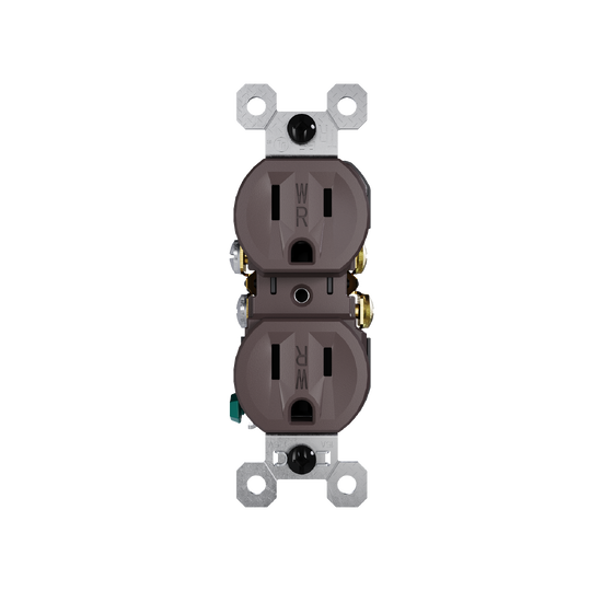 external pressure plated receptacle in brown