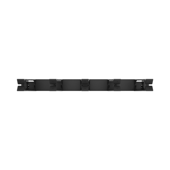 Assembled Front Straight - Mighty Mo Tool-Less Snap-In Horizontal Cable Manager - 1 RU, 19 in Wide, Black - 2 Pack (SHMT1RU2-B)Mighty Mo Tool-Less Snap-In Horizontal Cable Manager - 1 RU, 19 in Wide, Black - 2 Pack (SHMT1RU2-B)