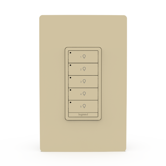 Ivory Wattstopper PLUS 5 Button Switch