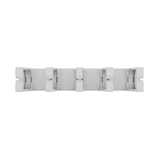 Assembled Front Straight - Mighty Mo Tool-Less Snap-In Horizontal Cable Manager - 2 RU, 19 in Wide, White - 2 Pack (SHMT2RU2-W)