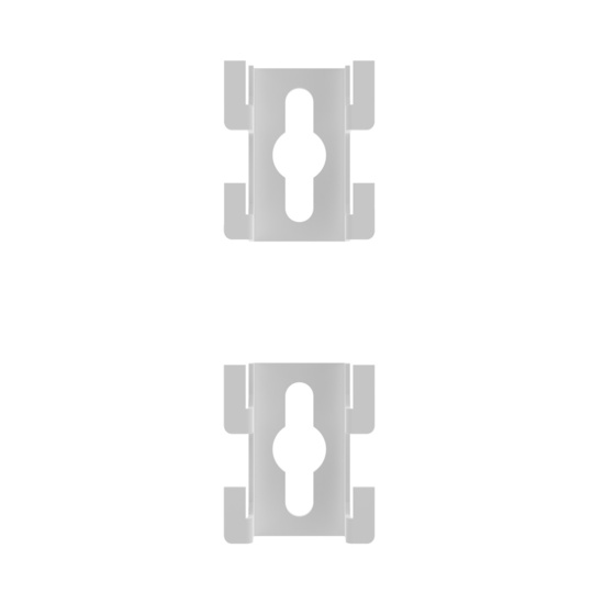 Assembled Straight Rear - Mighty Mo 20 PDU Mounting Brackets, Cage Mount, 1 Wide, White (MM20PDUMBVM1W-W)