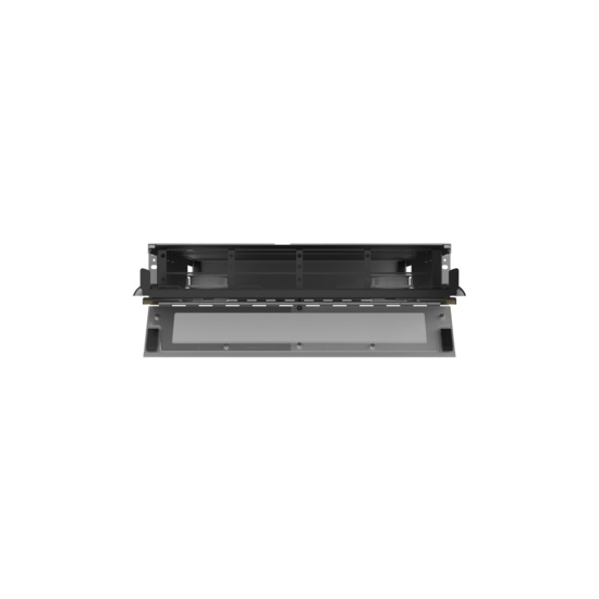 Straight, Front Door Open View of 2U Q-series HD Magnesium Fiber Enclosure (EQ02U-KHL-M)