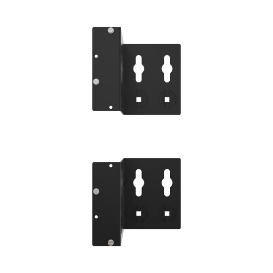 Assembled Straight Front - Mighty Mo 20 PDU Mounting Brackets, Rack Mount, 2 Deep, 2 Wide, Black (MM20PDUMB2D2W-B)