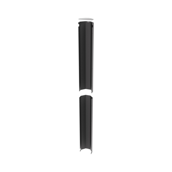 MM20ADK712VMD-B Mighty Mo Vertical Manager Air Dam - Front view, angled left, exploded