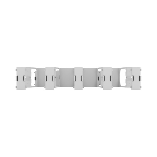 Disassembled Front Straight - Mighty Mo Tool-Less Snap-In Horizontal Cable Manager - 2 RU, 19 in Wide, White - 2 Pack (SHMT2RU2-W)