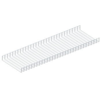36-inch wire mesh cable tray CF150-900EZ for electrical cable management and routing, heavy-duty steel wire basket design with raised sides, ideal for commercial and industrial installations.