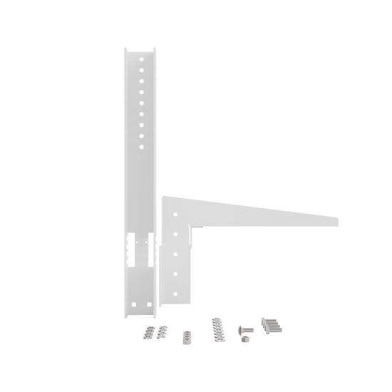 Disassembled Inside Straight - Mighty Mo 20 Starline Busway Mounting Bracket, White (MM20BUSMB12-W)