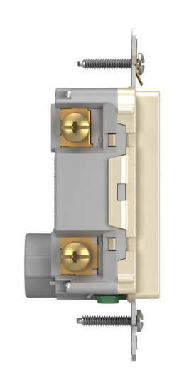 radiant® 20A Dead-Front AFCI Receptacle, Light Almond