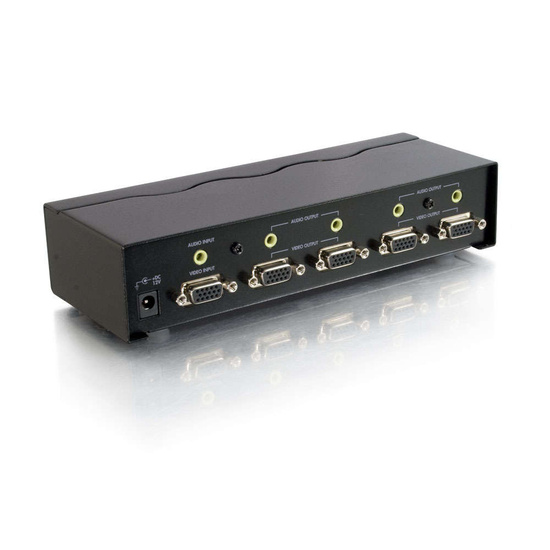 4-Port UXGA Monitor Splitter/Extender with 3.5mm Audio (Female Input)