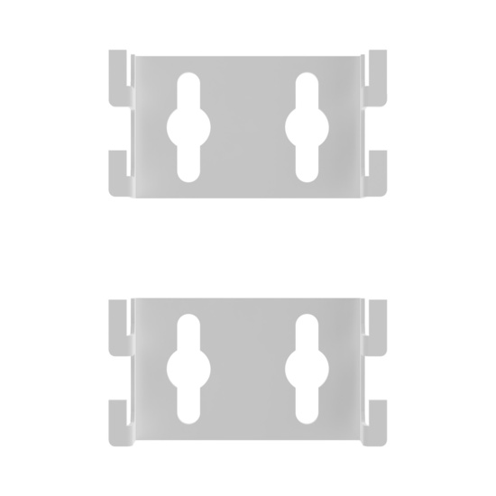 Assembled Straight Rear - Mighty Mo 20 PDU Mounting Brackets, Cage Mount, 2 Wide, White (MM20PDUMBVM2W-W)