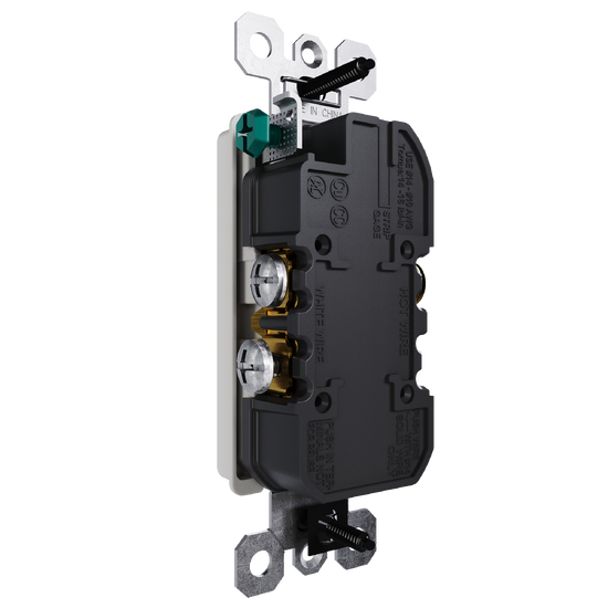 external pressure plated receptacle in gray