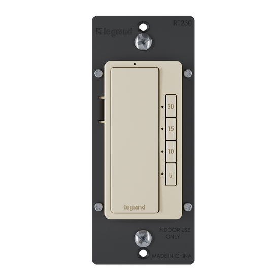 radiant 4-button countdown timer switch in ivory