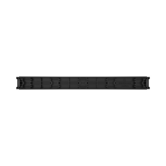 Assembled Back Straight - Mighty Mo Tool-Less Snap-In Horizontal Cable Manager - 1 RU, 19 in Wide, Black - 2 Pack (SHMT1RU2-B)