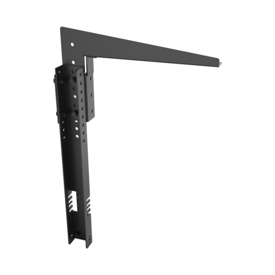 Assembled Inside Angled Toward - Mighty Mo 20 Starline Busway Mounting Bracket, Black (MM20BUSMB12-B)