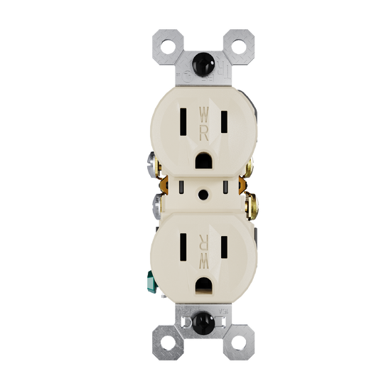 external pressure plated receptacle in Ivory