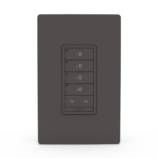 Brown Wattstopper PLUS 4 Button 1 Rocker Switch