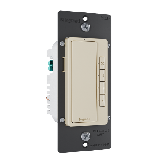 radiant 4-button countdown timer switch in ivory