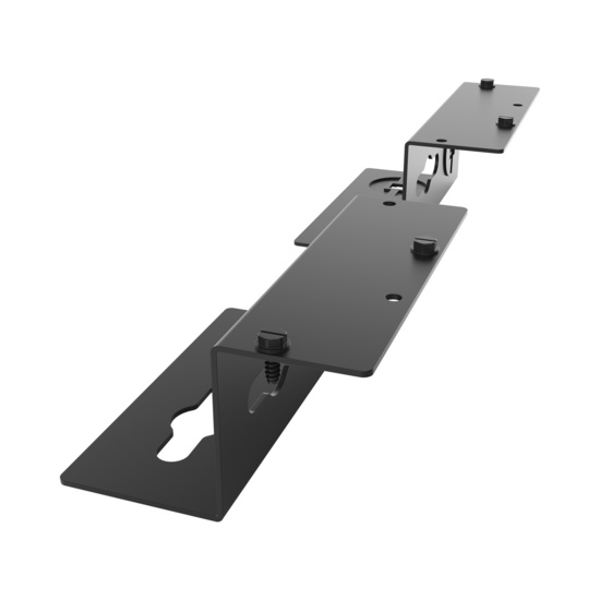 Assembled Tilted Rear Left - Mighty Mo 20 PDU Mounting Brackets, Rack Mount, 1 Deep, 1 Wide, Black (MM20PDUMB1D1W-B)