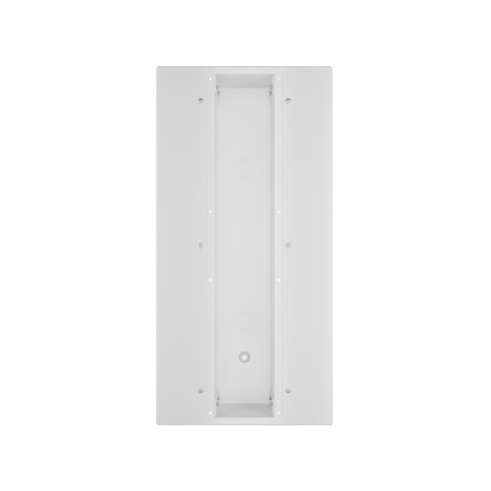 Front view of a 12-inch by 24-inch multi service electrical ceiling panel with one recessed service channel.